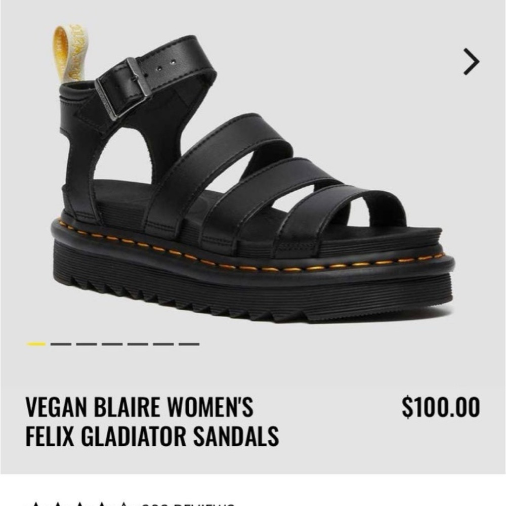 Dr. Martens Black Gladiator Sandals